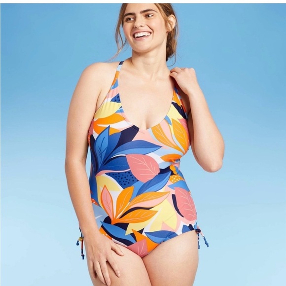 Kona Sol Colorful one piece Swimwear NWT - Picture 1 of 8